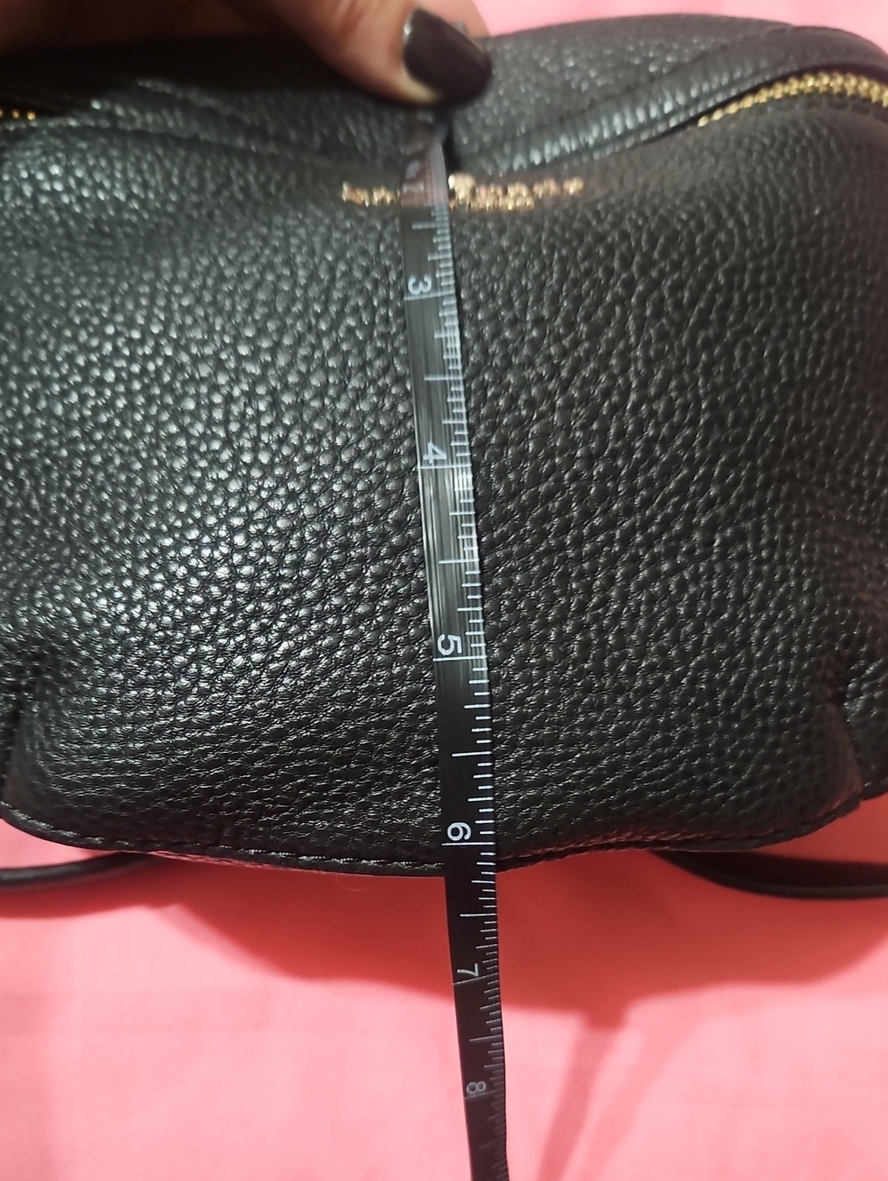 kate spade black pebbled leather crossbody belt bag with gold hardware - Picture 9 of 10